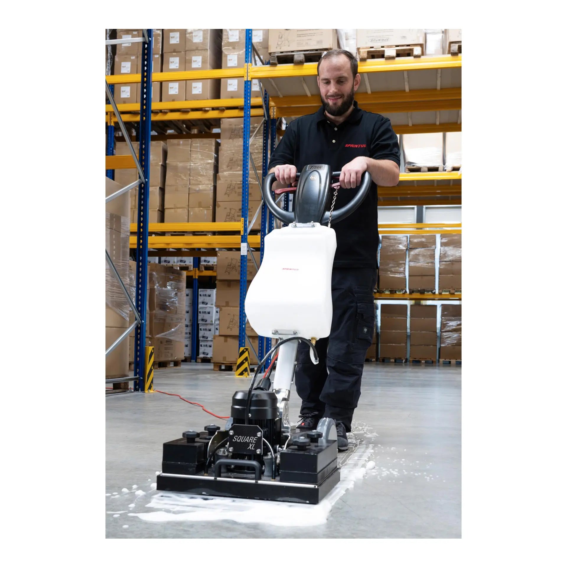 Sprintus Titan Square XL Exzenter-Einscheibenmaschine inkl. Zubehör-Set