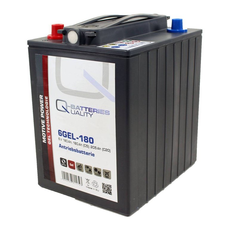 Q-Batteries 6GEL-180 | 6V 180 Ah (C5), 205 Ah (C20)